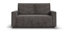 Прямой диван-кровать Nord compact Много Мебели, выкатной EASY ROLL, велюр Alkantara серый, 167x112x94 см